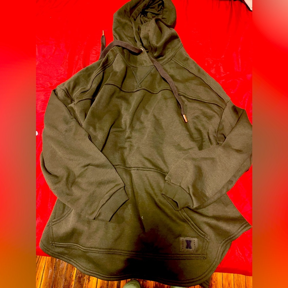NWT Savage x Fenty Loungewear Hoodie and Rolled Cuffed Jogger Olive Green Set